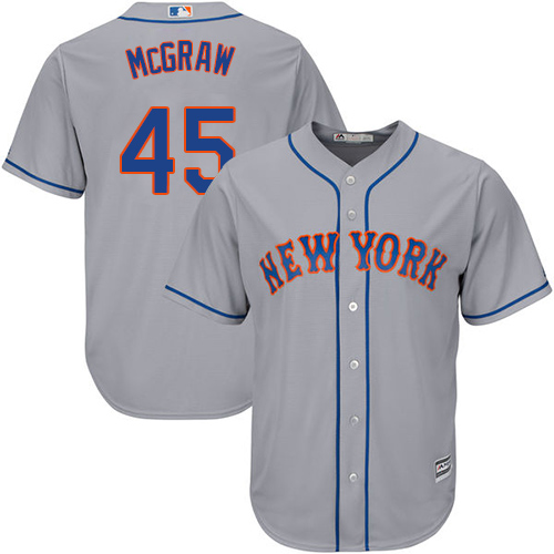 Mets #45 Tug McGraw Grey Cool Base Stitched Youth MLB Jersey
